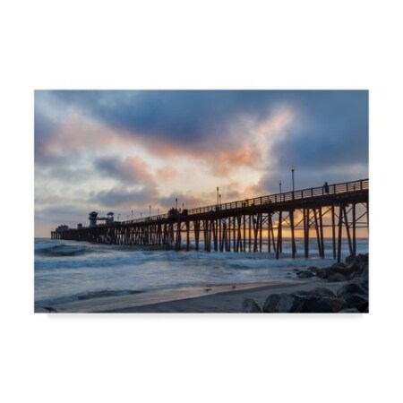 Trademark Fine Art Chris Moyer 'Oceanside Drama' Canvas Art, 30x47 ALI41469-C3047GG